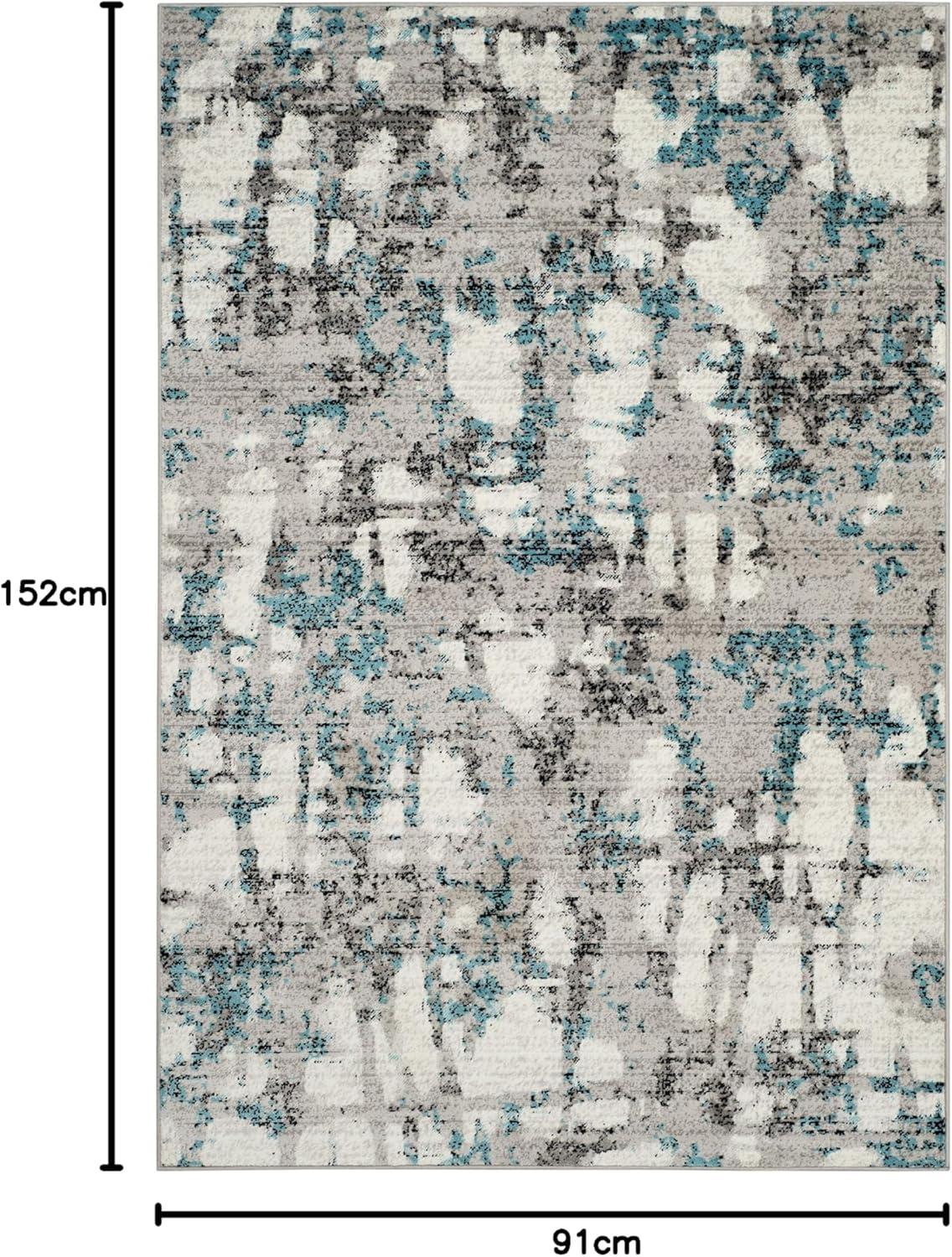 image:imageSAFAVIEH Area Rug 8x10 Skyler Collection Large Grey amp Purple Modern Abstract Design NonShedding amp Easy Cleaning Ideal for Living Room Bedroom Office Dining Space SKY193RGreyBlue