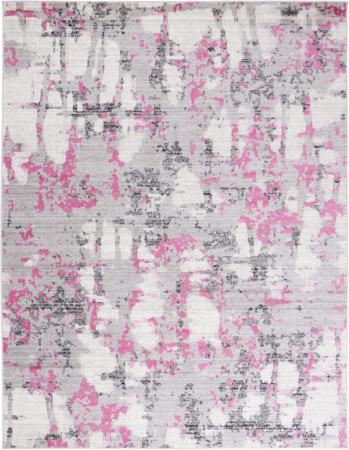 image:imageSAFAVIEH Area Rug 8x10 Skyler Collection Large Grey amp Purple Modern Abstract Design NonShedding amp Easy Cleaning Ideal for Living Room Bedroom Office Dining Space SKY193RGreyPink