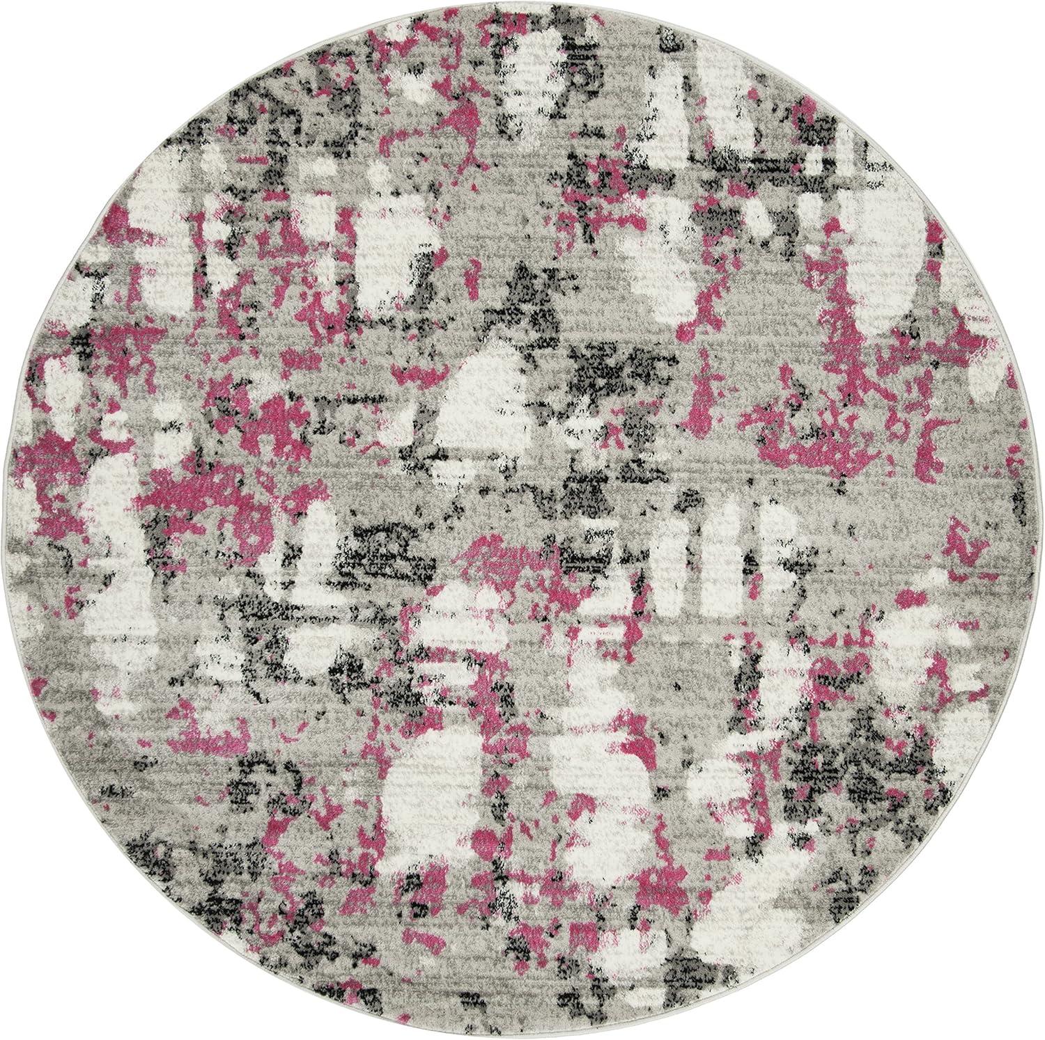 image:imageSAFAVIEH Area Rug 8x10 Skyler Collection Large Grey amp Purple Modern Abstract Design NonShedding amp Easy Cleaning Ideal for Living Room Bedroom Office Dining Space SKY193RGreyPink