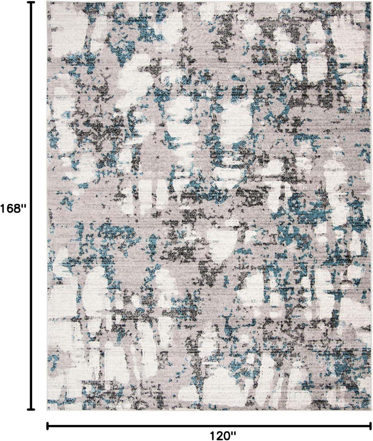 image:imageSAFAVIEH Area Rug 8x10 Skyler Collection Large Grey amp Purple Modern Abstract Design NonShedding amp Easy Cleaning Ideal for Living Room Bedroom Office Dining Space SKY193RGreyBlue