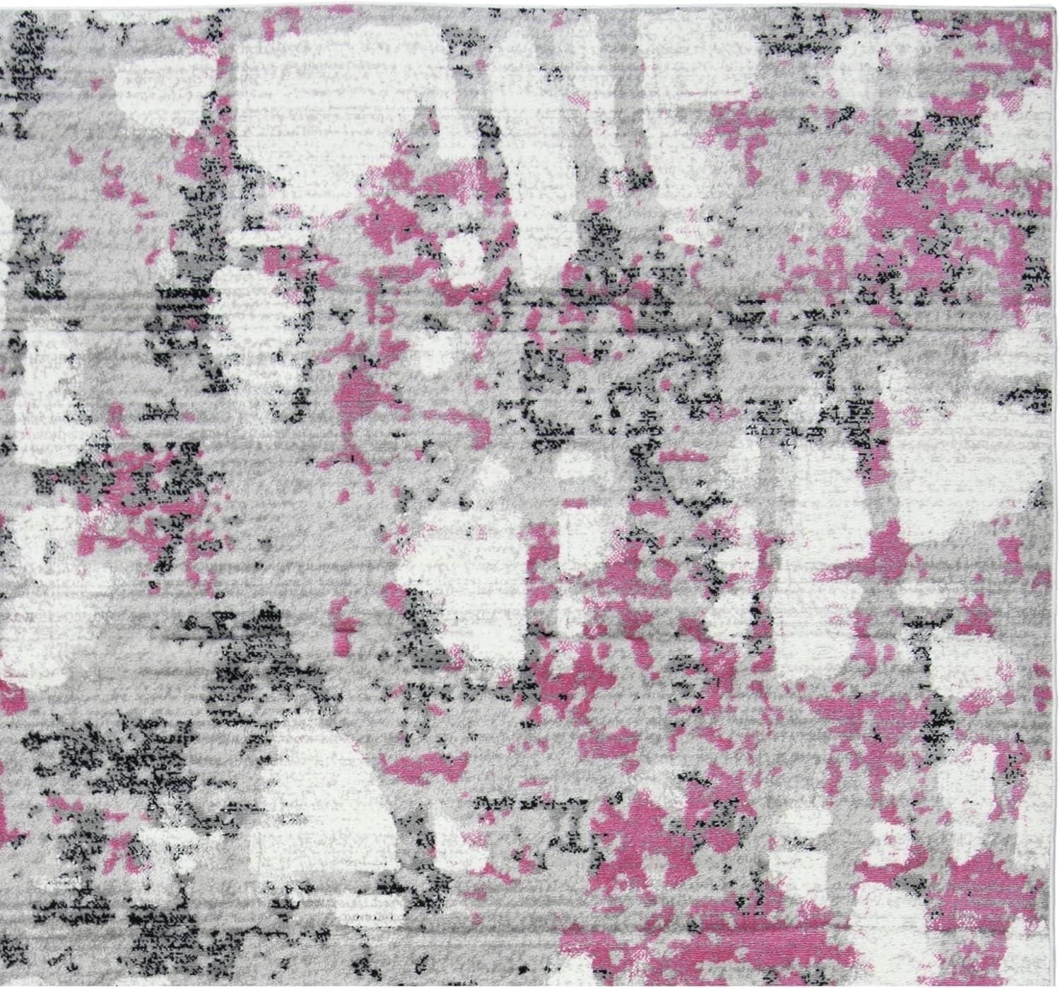 image:imageSAFAVIEH Area Rug 8x10 Skyler Collection Large Grey amp Purple Modern Abstract Design NonShedding amp Easy Cleaning Ideal for Living Room Bedroom Office Dining Space SKY193RGreyPink