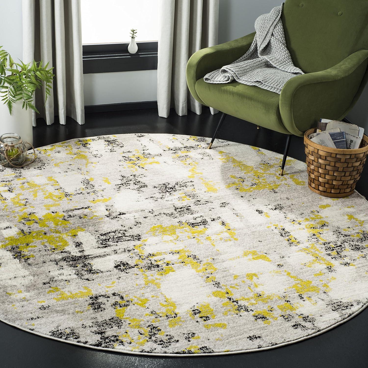 image:imageSAFAVIEH Area Rug 8x10 Skyler Collection Large Grey amp Purple Modern Abstract Design NonShedding amp Easy Cleaning Ideal for Living Room Bedroom Office Dining Space SKY193RGreyGreen