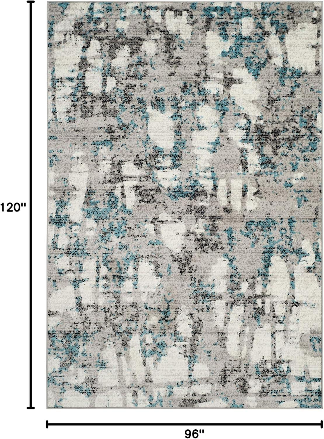 image:imageSAFAVIEH Area Rug 8x10 Skyler Collection Large Grey amp Purple Modern Abstract Design NonShedding amp Easy Cleaning Ideal for Living Room Bedroom Office Dining Space SKY193RGreyBlue