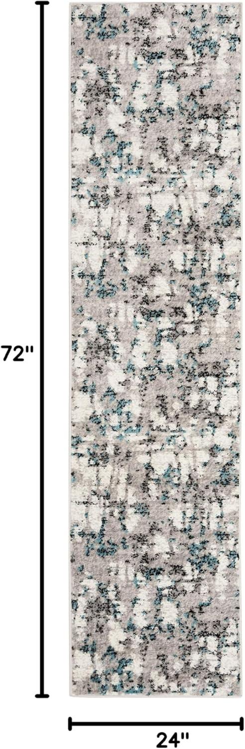 image:imageSAFAVIEH Area Rug 8x10 Skyler Collection Large Grey amp Purple Modern Abstract Design NonShedding amp Easy Cleaning Ideal for Living Room Bedroom Office Dining Space SKY193RGreyBlue
