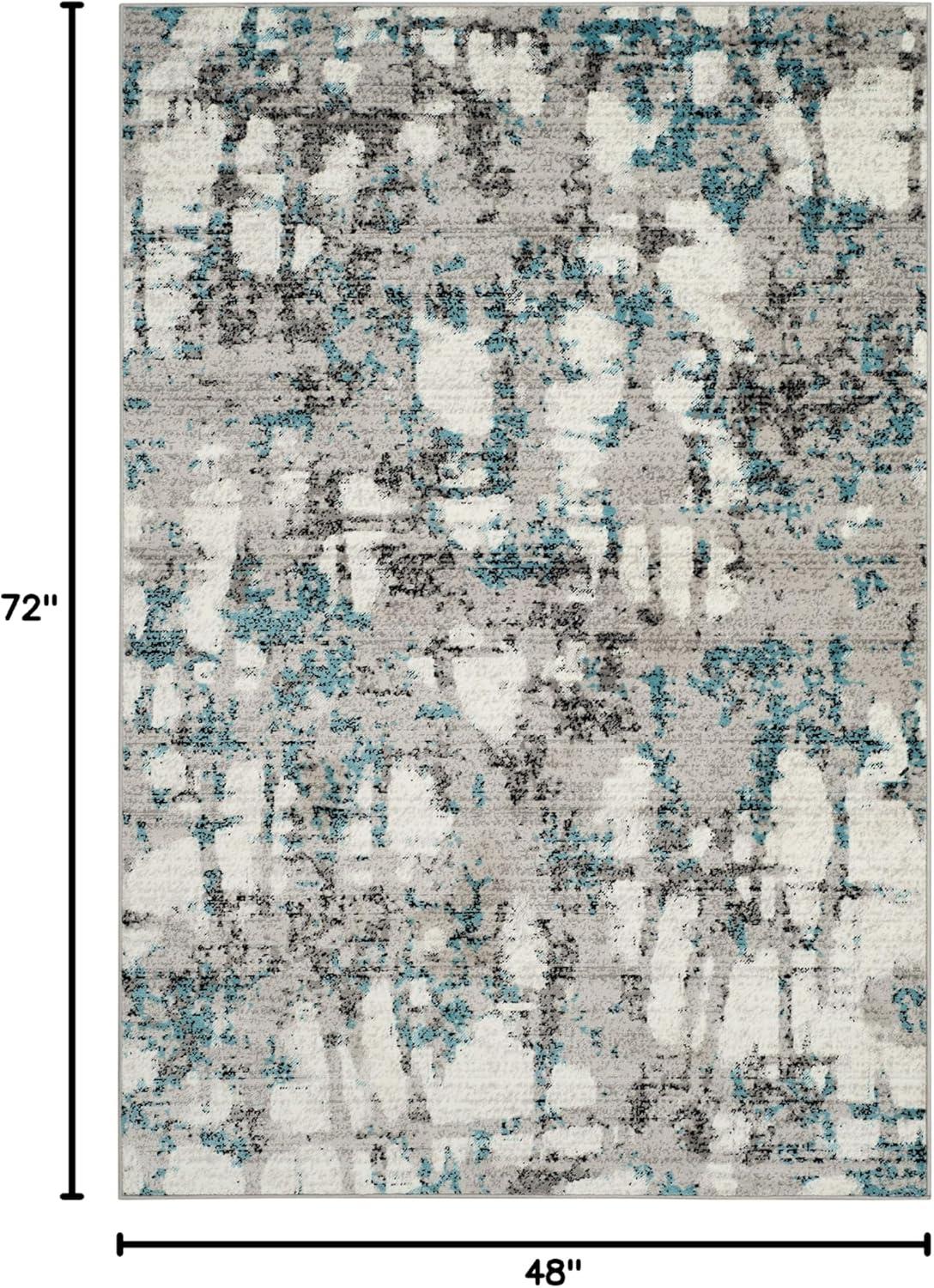 image:imageSAFAVIEH Area Rug 8x10 Skyler Collection Large Grey amp Purple Modern Abstract Design NonShedding amp Easy Cleaning Ideal for Living Room Bedroom Office Dining Space SKY193RGreyBlue