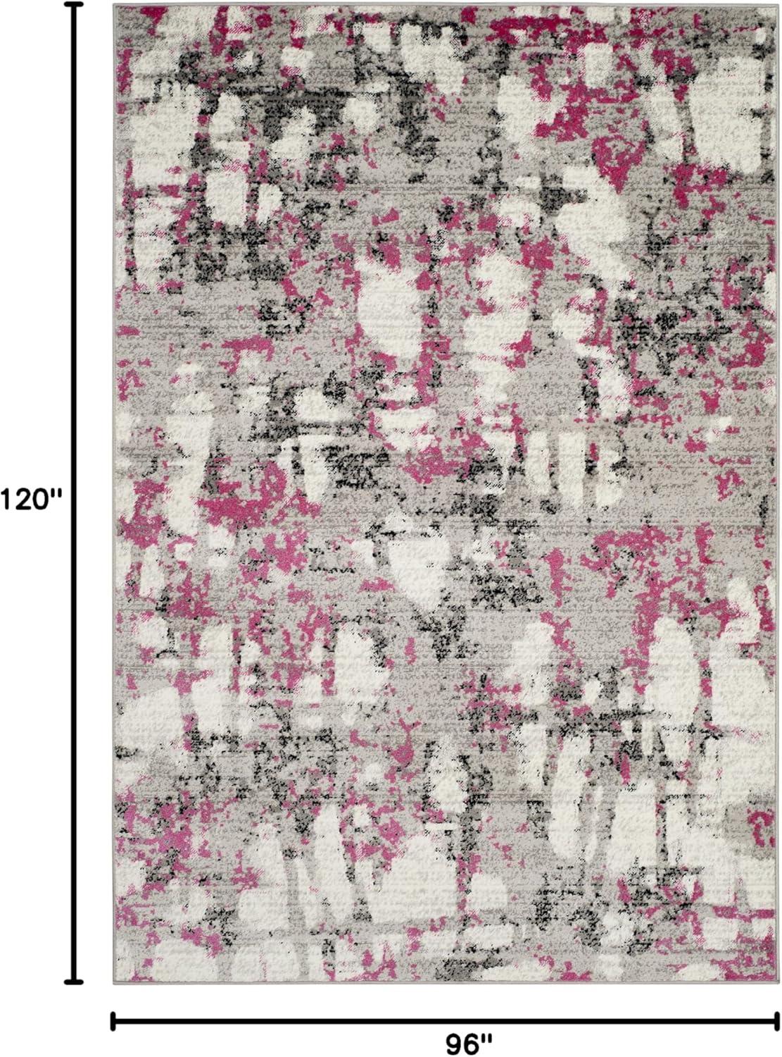 image:imageSAFAVIEH Area Rug 8x10 Skyler Collection Large Grey amp Purple Modern Abstract Design NonShedding amp Easy Cleaning Ideal for Living Room Bedroom Office Dining Space SKY193RGreyPink