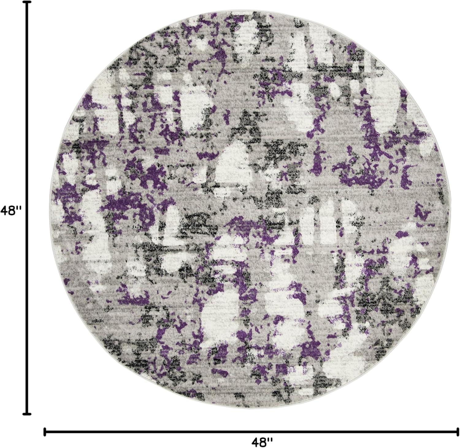 image:imageSAFAVIEH Area Rug 8x10 Skyler Collection Large Grey amp Purple Modern Abstract Design NonShedding amp Easy Cleaning Ideal for Living Room Bedroom Office Dining Space SKY193RGreyPurple