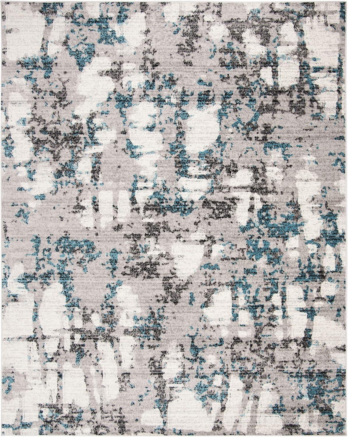 image:imageSAFAVIEH Area Rug 8x10 Skyler Collection Large Grey amp Purple Modern Abstract Design NonShedding amp Easy Cleaning Ideal for Living Room Bedroom Office Dining Space SKY193RGreyBlue