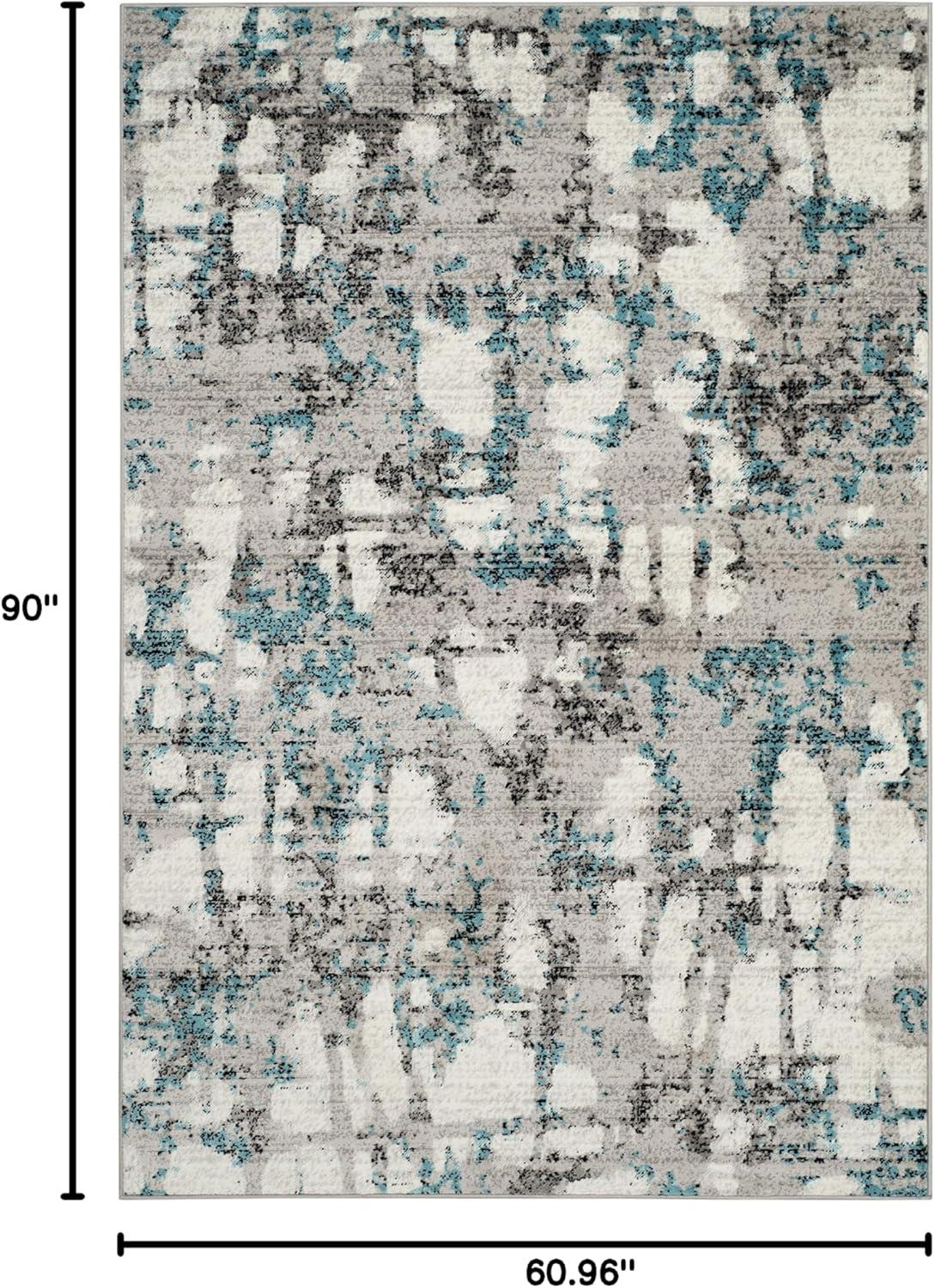 image:imageSAFAVIEH Area Rug 8x10 Skyler Collection Large Grey amp Purple Modern Abstract Design NonShedding amp Easy Cleaning Ideal for Living Room Bedroom Office Dining Space SKY193RGreyBlue