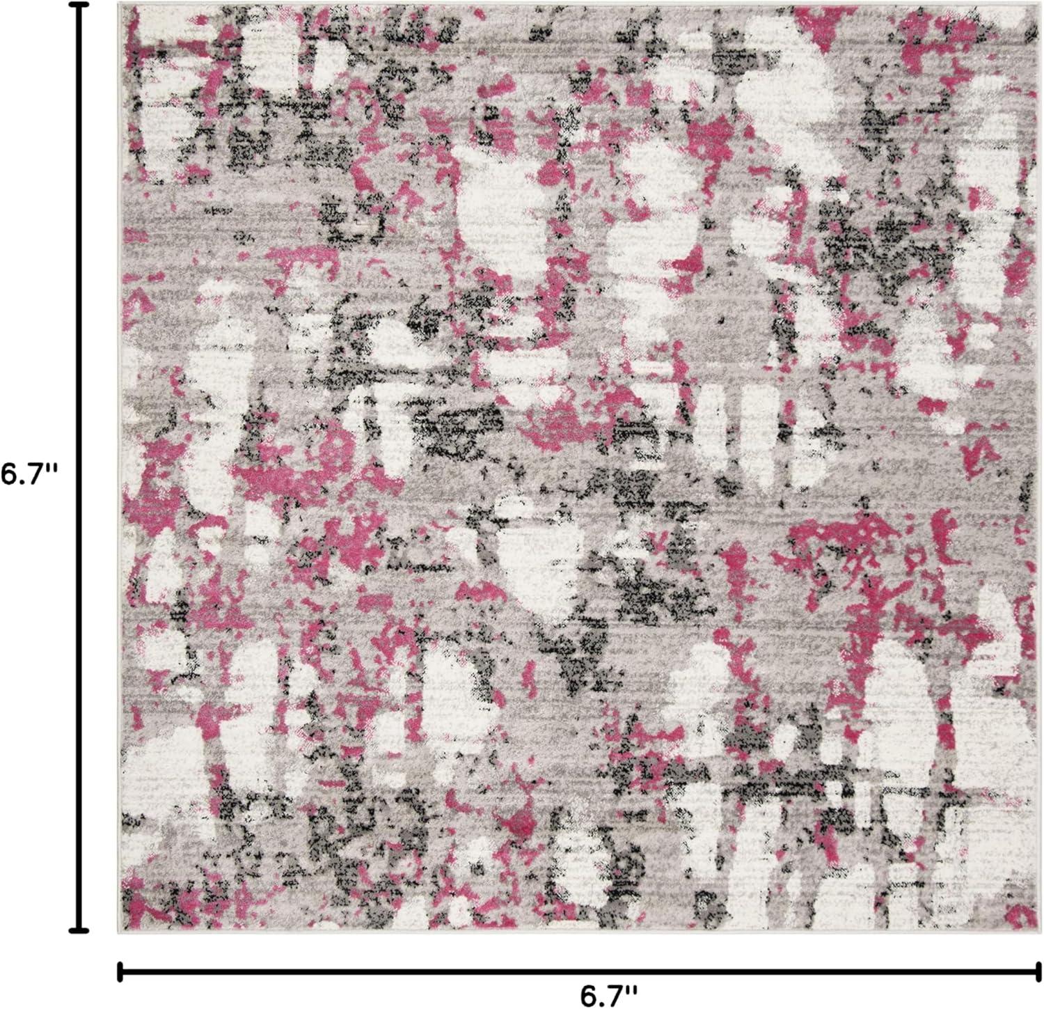 image:imageSAFAVIEH Area Rug 8x10 Skyler Collection Large Grey amp Purple Modern Abstract Design NonShedding amp Easy Cleaning Ideal for Living Room Bedroom Office Dining Space SKY193RGreyPink