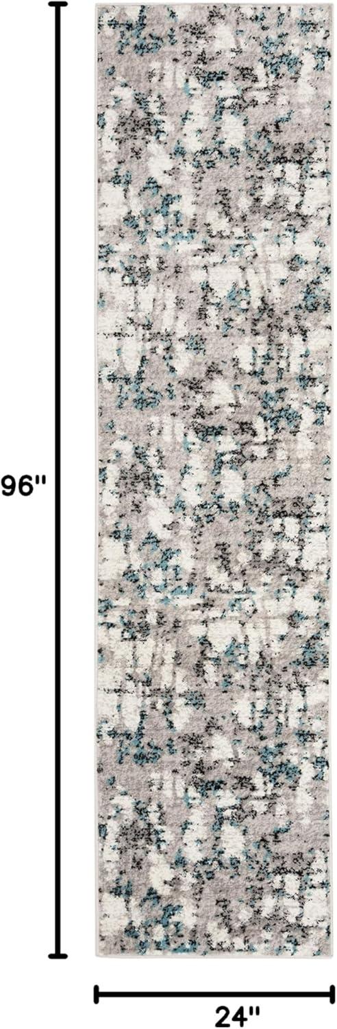 image:imageSAFAVIEH Area Rug 8x10 Skyler Collection Large Grey amp Purple Modern Abstract Design NonShedding amp Easy Cleaning Ideal for Living Room Bedroom Office Dining Space SKY193RGreyBlue