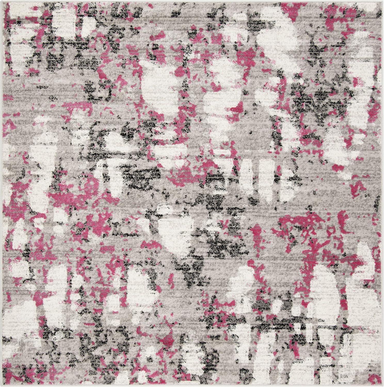 image:imageSAFAVIEH Area Rug 8x10 Skyler Collection Large Grey amp Purple Modern Abstract Design NonShedding amp Easy Cleaning Ideal for Living Room Bedroom Office Dining Space SKY193RGreyPink