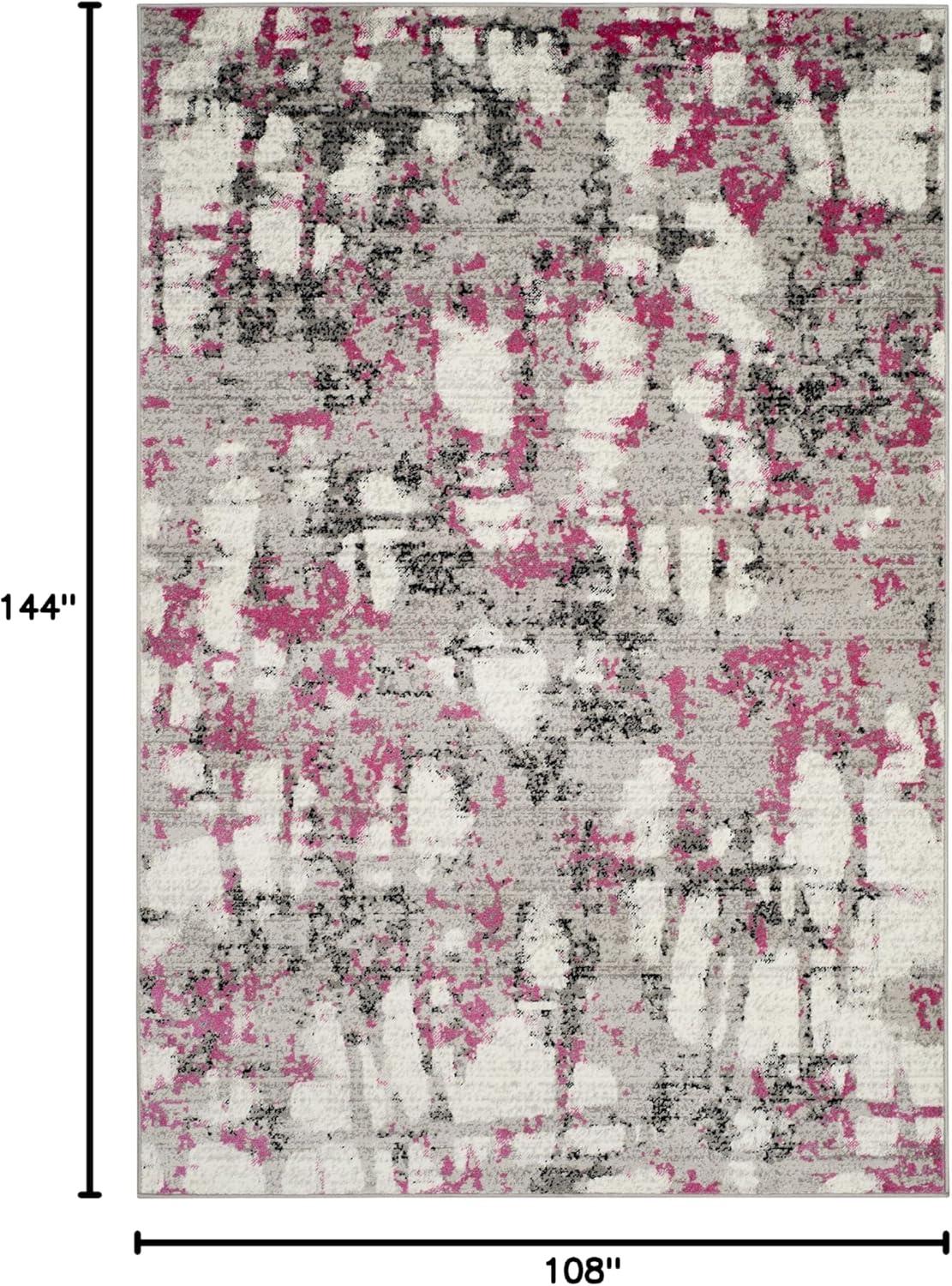 image:imageSAFAVIEH Area Rug 8x10 Skyler Collection Large Grey amp Purple Modern Abstract Design NonShedding amp Easy Cleaning Ideal for Living Room Bedroom Office Dining Space SKY193RGreyPink