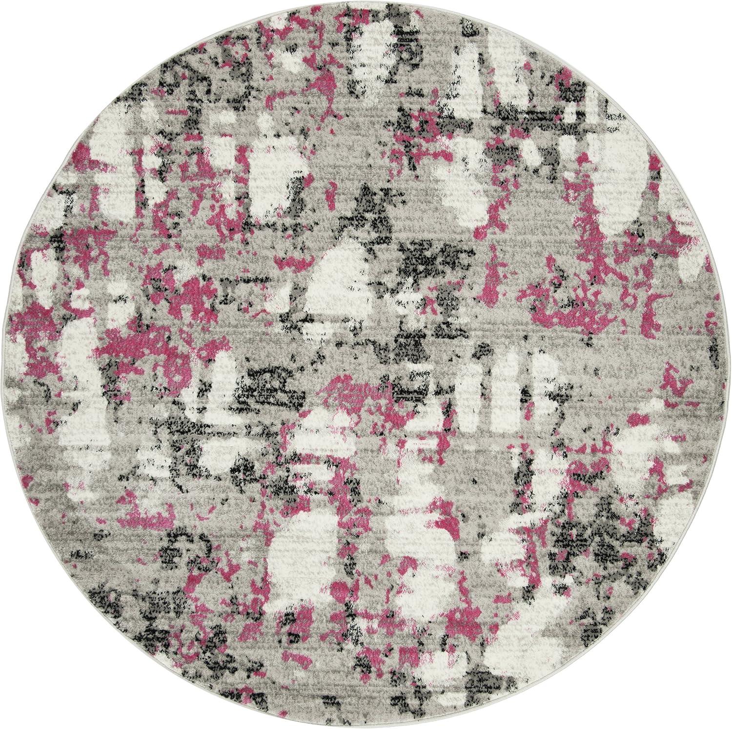 image:imageSAFAVIEH Area Rug 8x10 Skyler Collection Large Grey amp Purple Modern Abstract Design NonShedding amp Easy Cleaning Ideal for Living Room Bedroom Office Dining Space SKY193RGreyPink