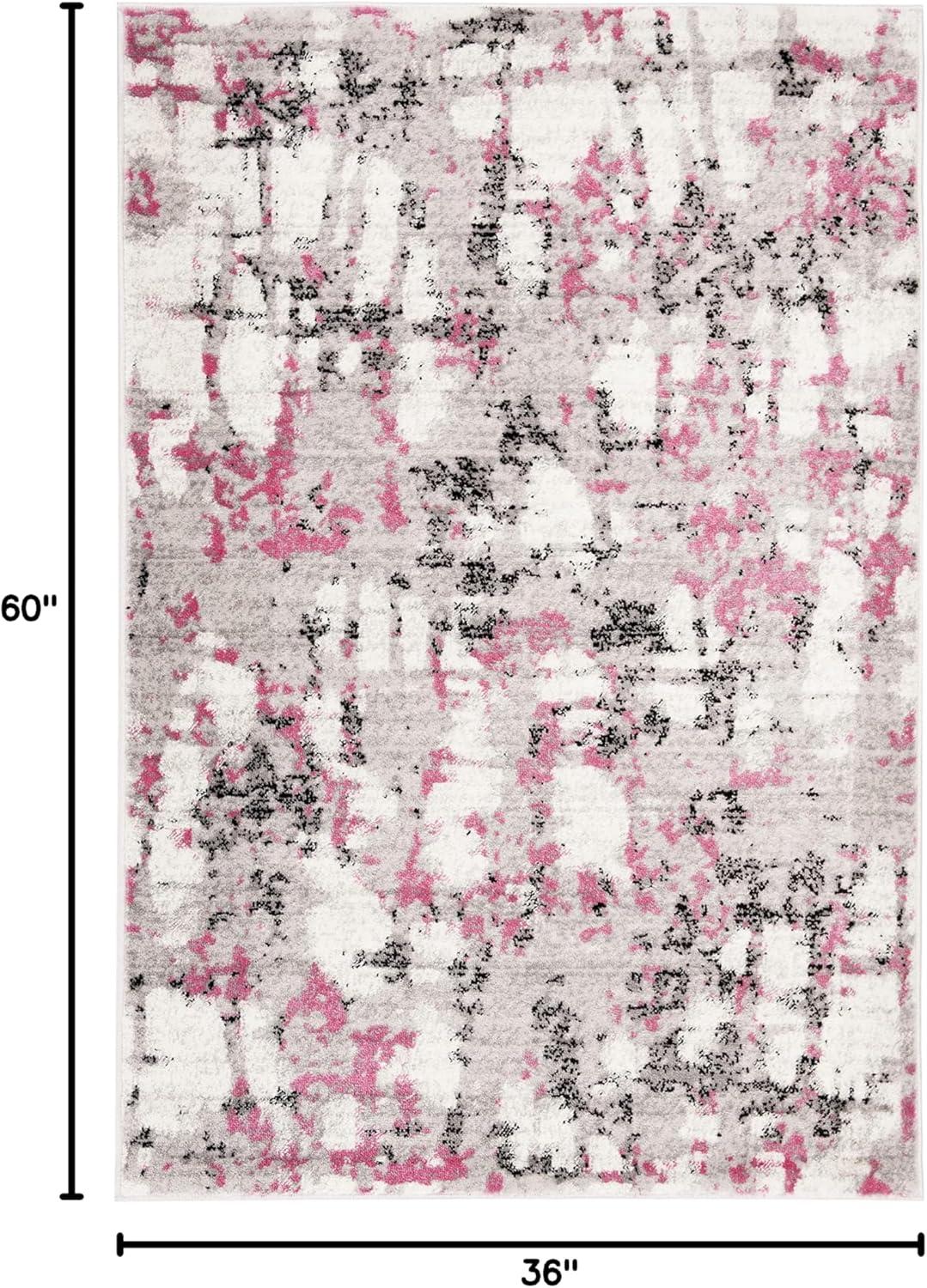 image:imageSAFAVIEH Area Rug 8x10 Skyler Collection Large Grey amp Purple Modern Abstract Design NonShedding amp Easy Cleaning Ideal for Living Room Bedroom Office Dining Space SKY193RGreyPink