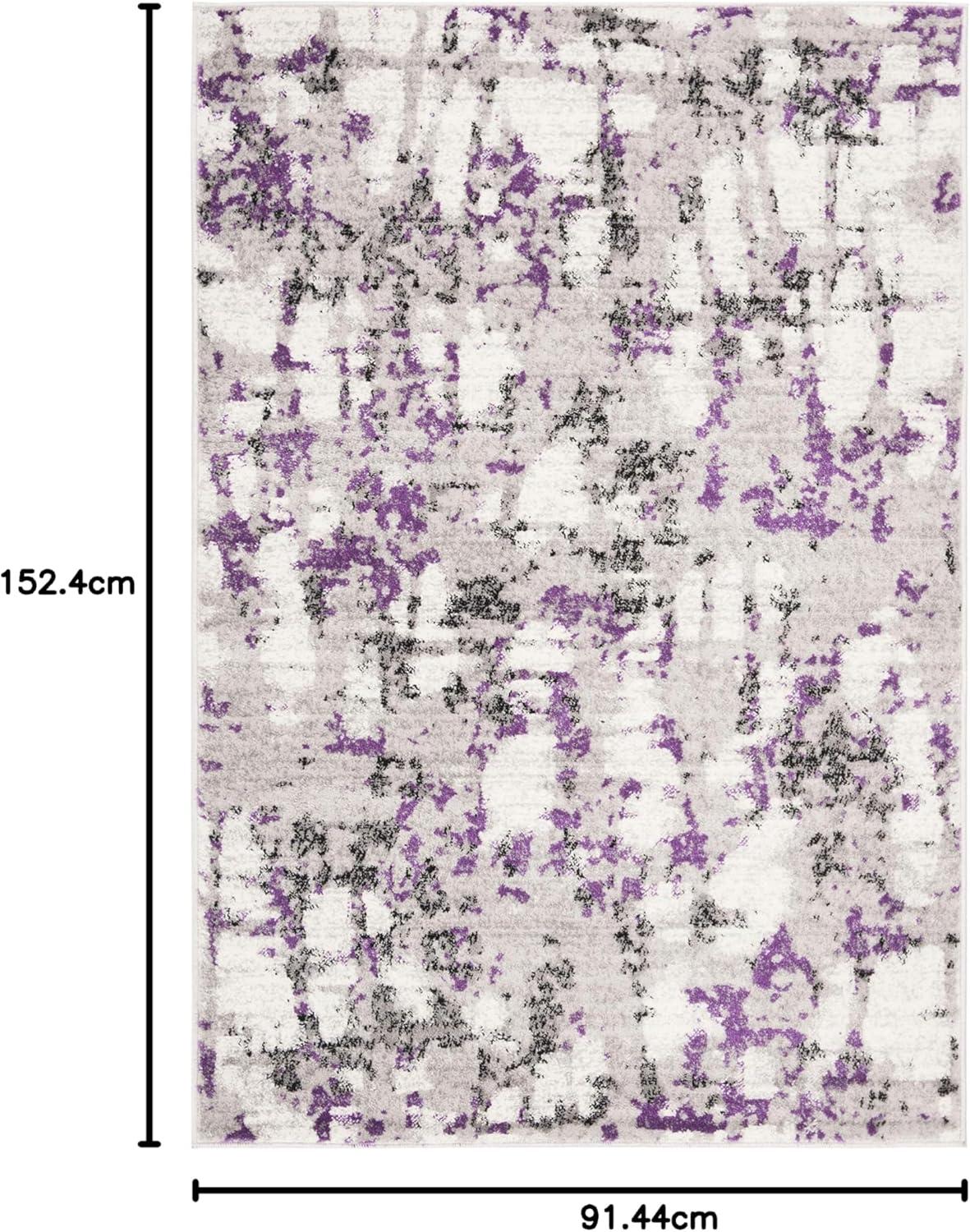 image:imageSAFAVIEH Area Rug 8x10 Skyler Collection Large Grey amp Purple Modern Abstract Design NonShedding amp Easy Cleaning Ideal for Living Room Bedroom Office Dining Space SKY193RGreyPurple