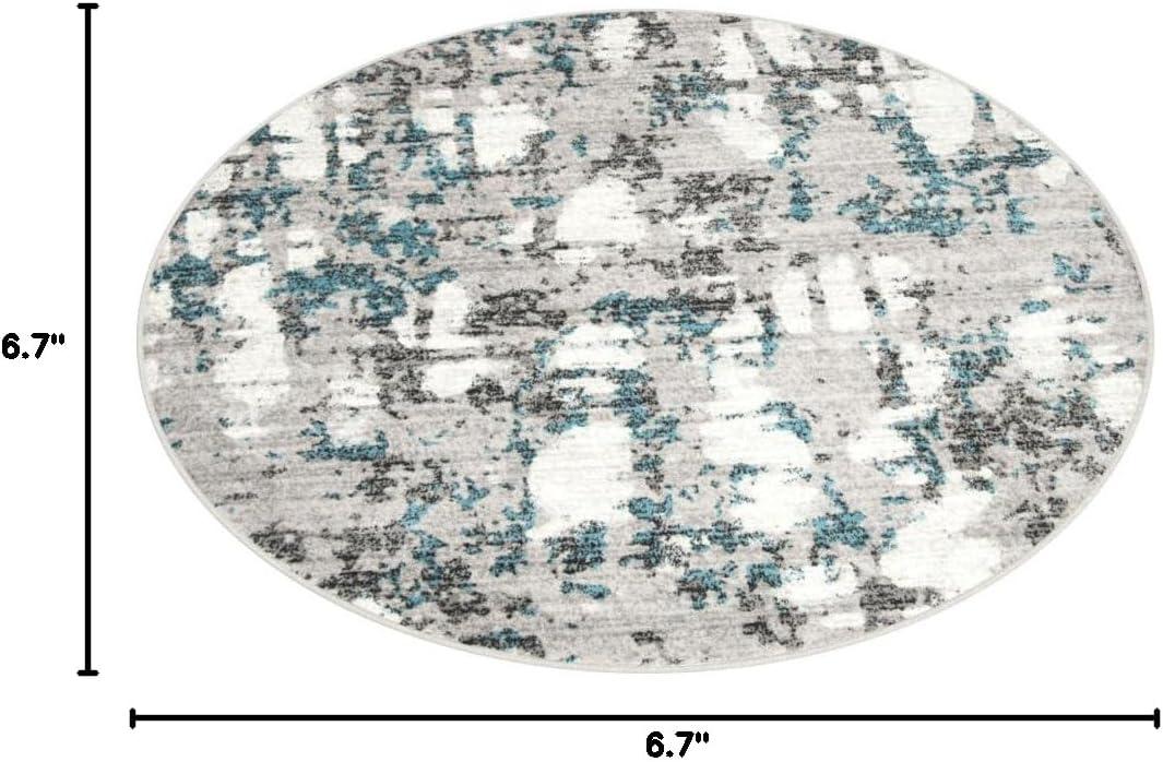 image:imageSAFAVIEH Area Rug 8x10 Skyler Collection Large Grey amp Purple Modern Abstract Design NonShedding amp Easy Cleaning Ideal for Living Room Bedroom Office Dining Space SKY193RGreyBlue