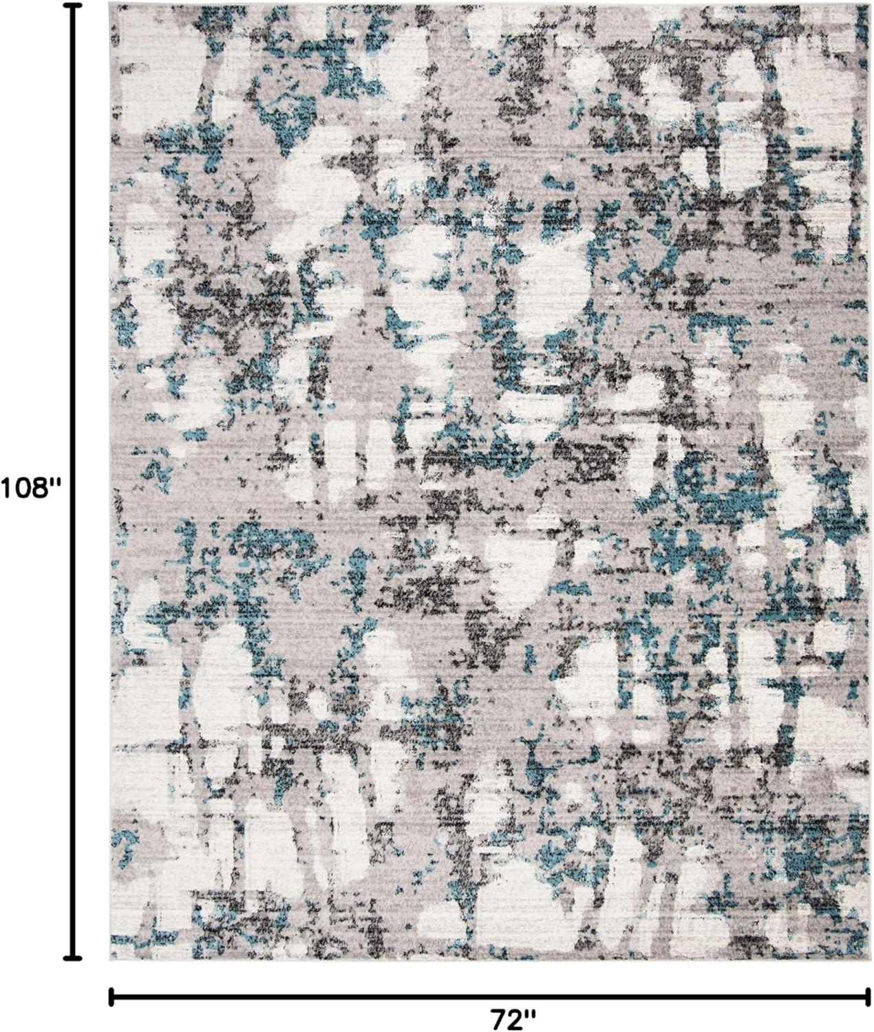 image:imageSAFAVIEH Area Rug 8x10 Skyler Collection Large Grey amp Purple Modern Abstract Design NonShedding amp Easy Cleaning Ideal for Living Room Bedroom Office Dining Space SKY193RGreyBlue