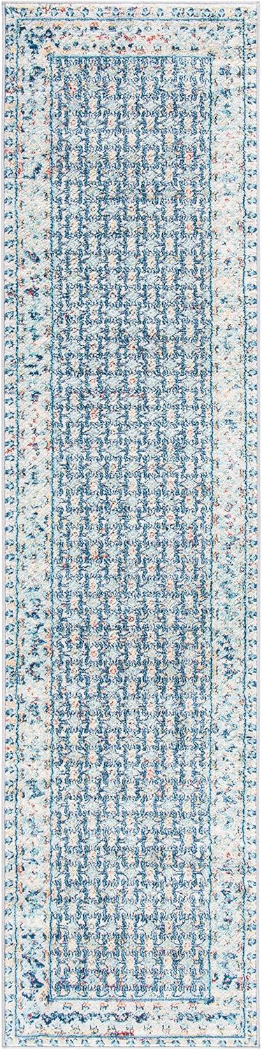 image:imageSAFAVIEH Brentwood Collection 8 x 10 Blue Yellow BNT899M Traditional Oriental Distressed NonShedding Living Room Bedroom Dining Home Office Area RugBlueYellow
