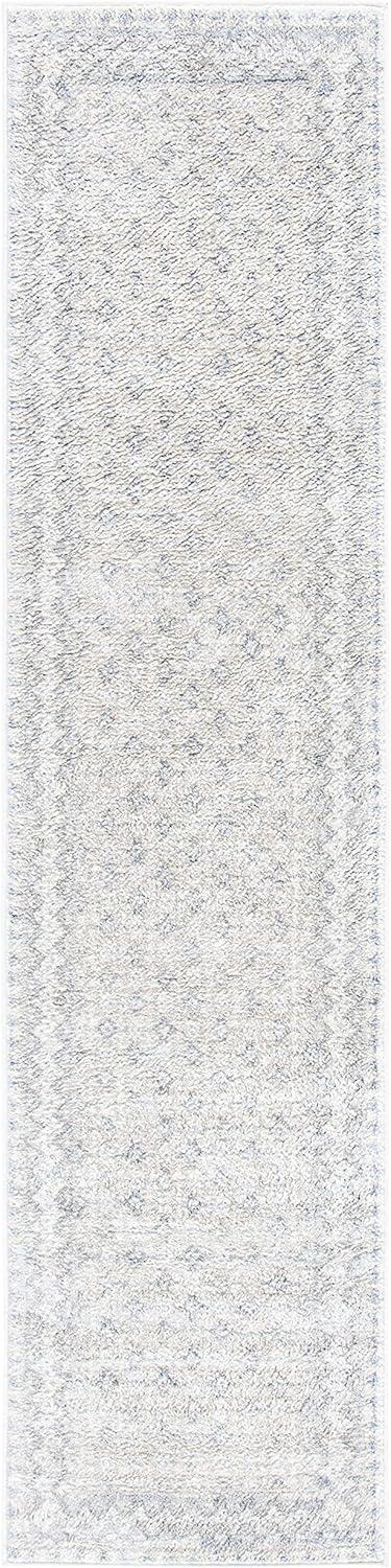 image:imageSAFAVIEH Brentwood Collection 8 x 10 Blue Yellow BNT899M Traditional Oriental Distressed NonShedding Living Room Bedroom Dining Home Office Area RugIvoryGrey