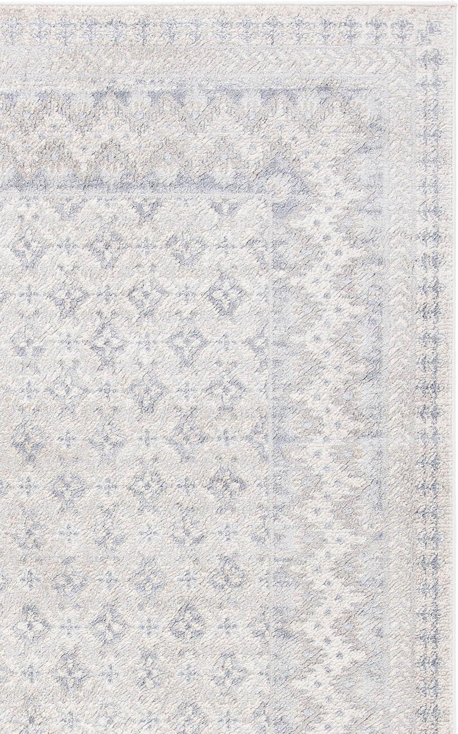 image:imageSAFAVIEH Brentwood Collection 8 x 10 Blue Yellow BNT899M Traditional Oriental Distressed NonShedding Living Room Bedroom Dining Home Office Area RugIvoryGrey
