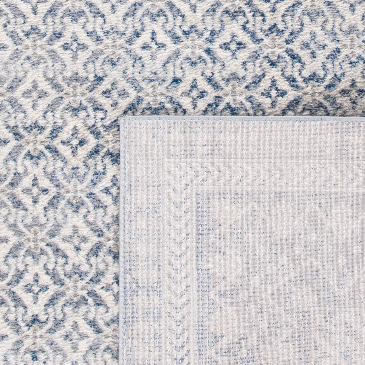 image:imageSAFAVIEH Brentwood Collection 8 x 10 Blue Yellow BNT899M Traditional Oriental Distressed NonShedding Living Room Bedroom Dining Home Office Area RugIvoryLight Grey