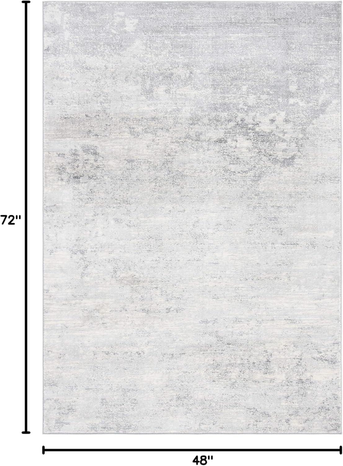 image:imageSAFAVIEH Brentwood Collection Area Rug 9 x 12 Grey amp Ivory Modern Abstract Design NonShedding amp Easy Care Ideal for High Traffic Areas in Living Room Bedroom BNT822HIvoryGrey