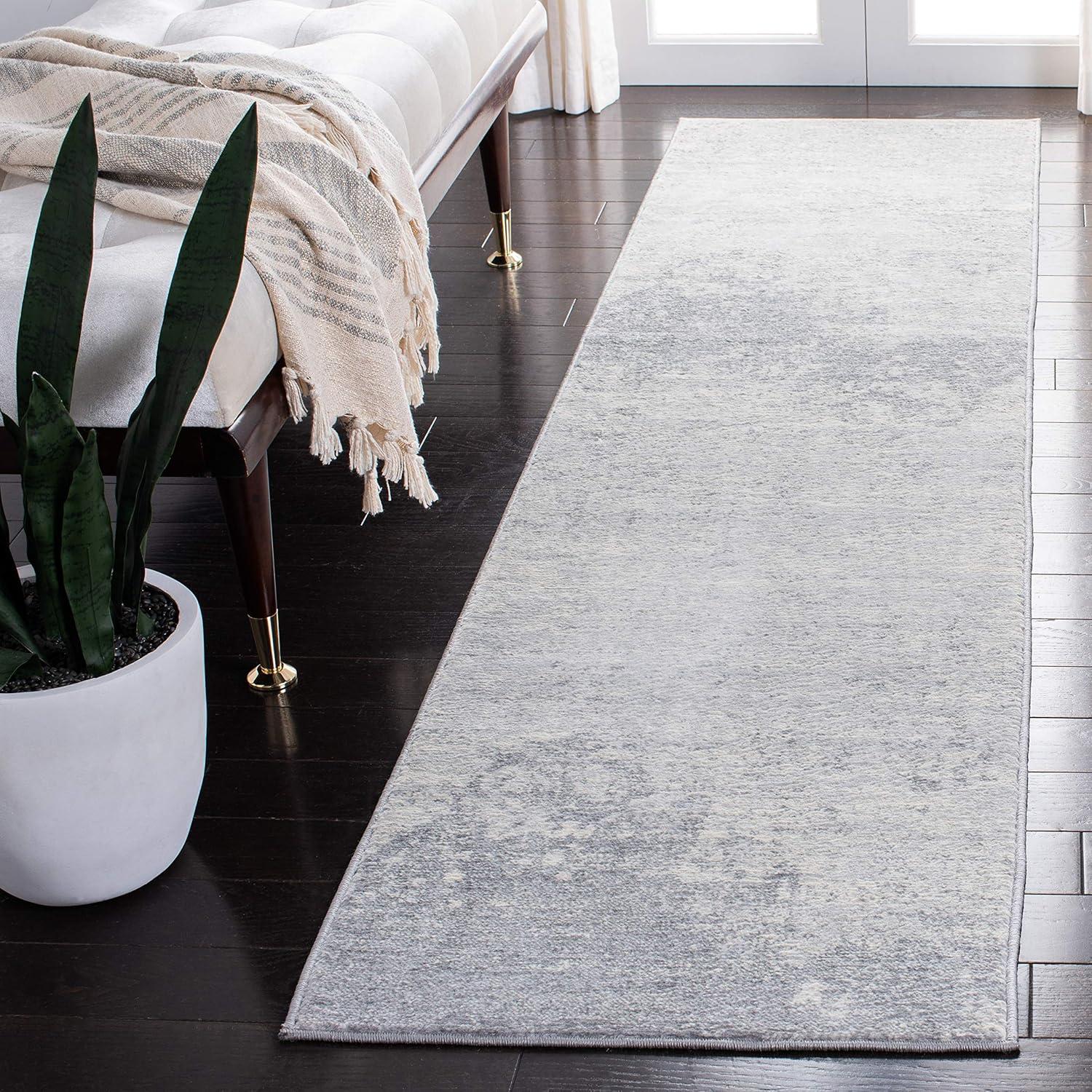 image:imageSAFAVIEH Brentwood Collection Area Rug 9 x 12 Grey amp Ivory Modern Abstract Design NonShedding amp Easy Care Ideal for High Traffic Areas in Living Room Bedroom BNT822HIvoryGrey