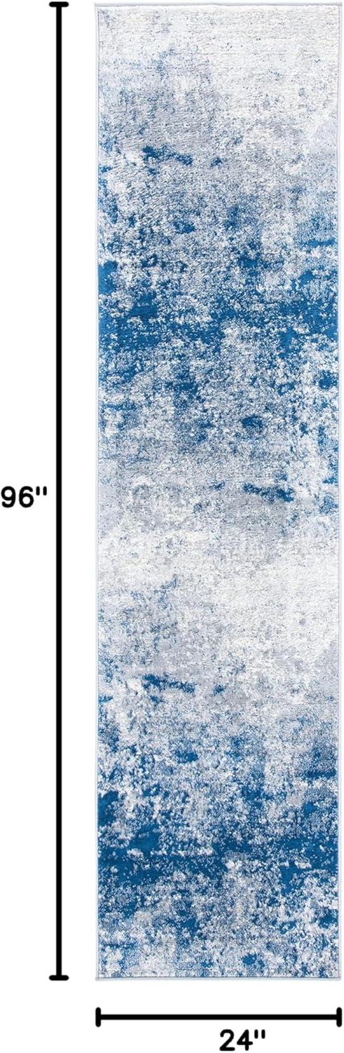 image:imageSAFAVIEH Brentwood Collection Area Rug 9 x 12 Grey amp Ivory Modern Abstract Design NonShedding amp Easy Care Ideal for High Traffic Areas in Living Room Bedroom BNT822HGreyNavy