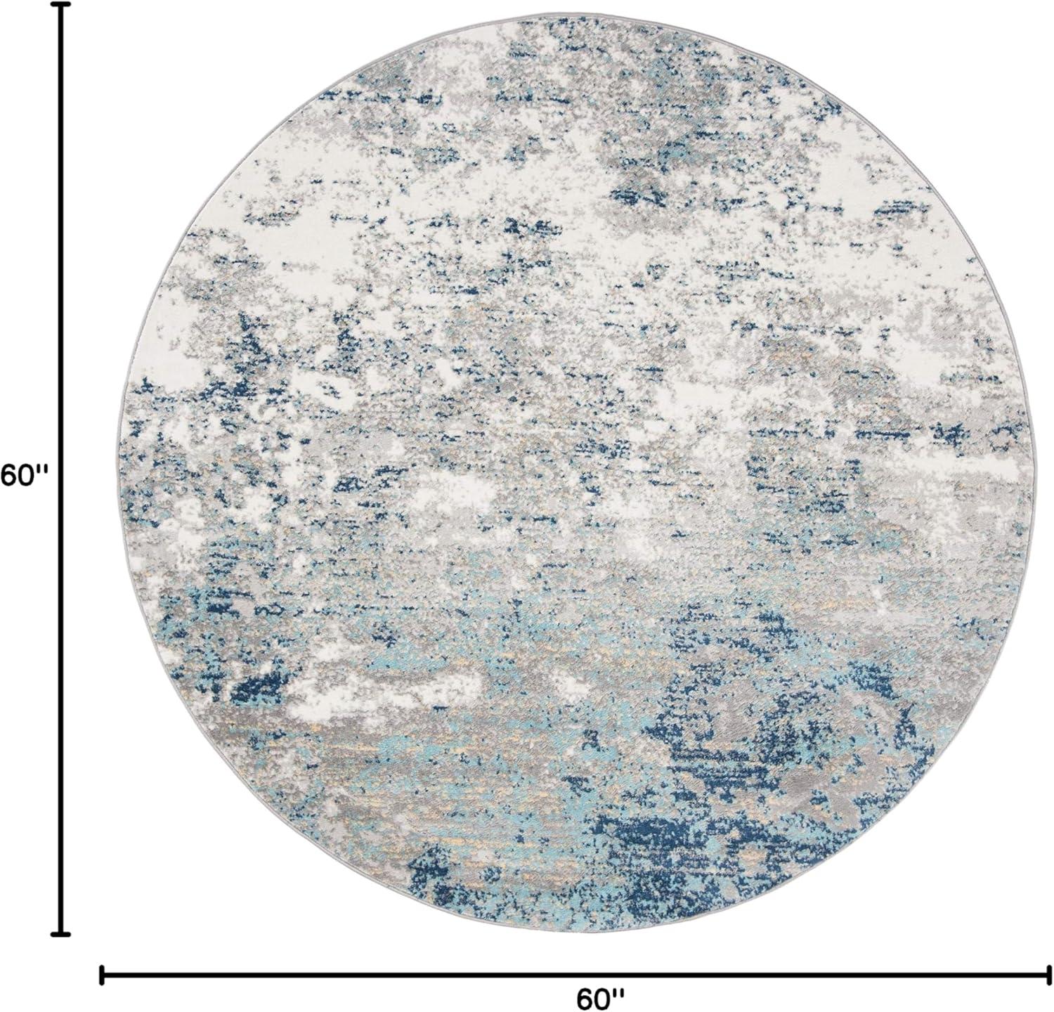 image:imageSAFAVIEH Brentwood Collection Area Rug 9 x 12 Grey amp Ivory Modern Abstract Design NonShedding amp Easy Care Ideal for High Traffic Areas in Living Room Bedroom BNT822HLight Grey Blue
