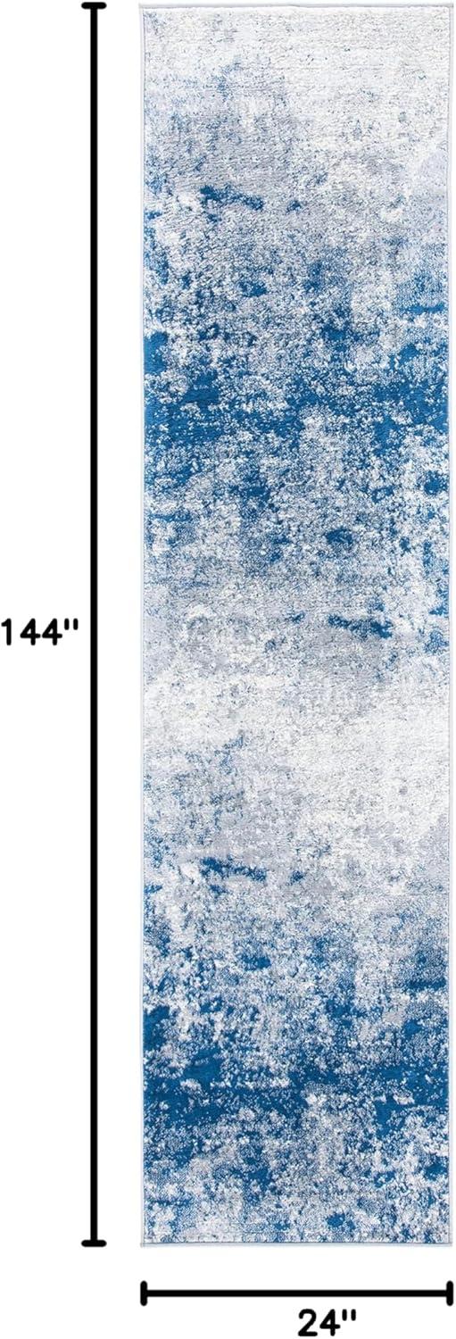image:imageSAFAVIEH Brentwood Collection Area Rug 9 x 12 Grey amp Ivory Modern Abstract Design NonShedding amp Easy Care Ideal for High Traffic Areas in Living Room Bedroom BNT822HGreyNavy