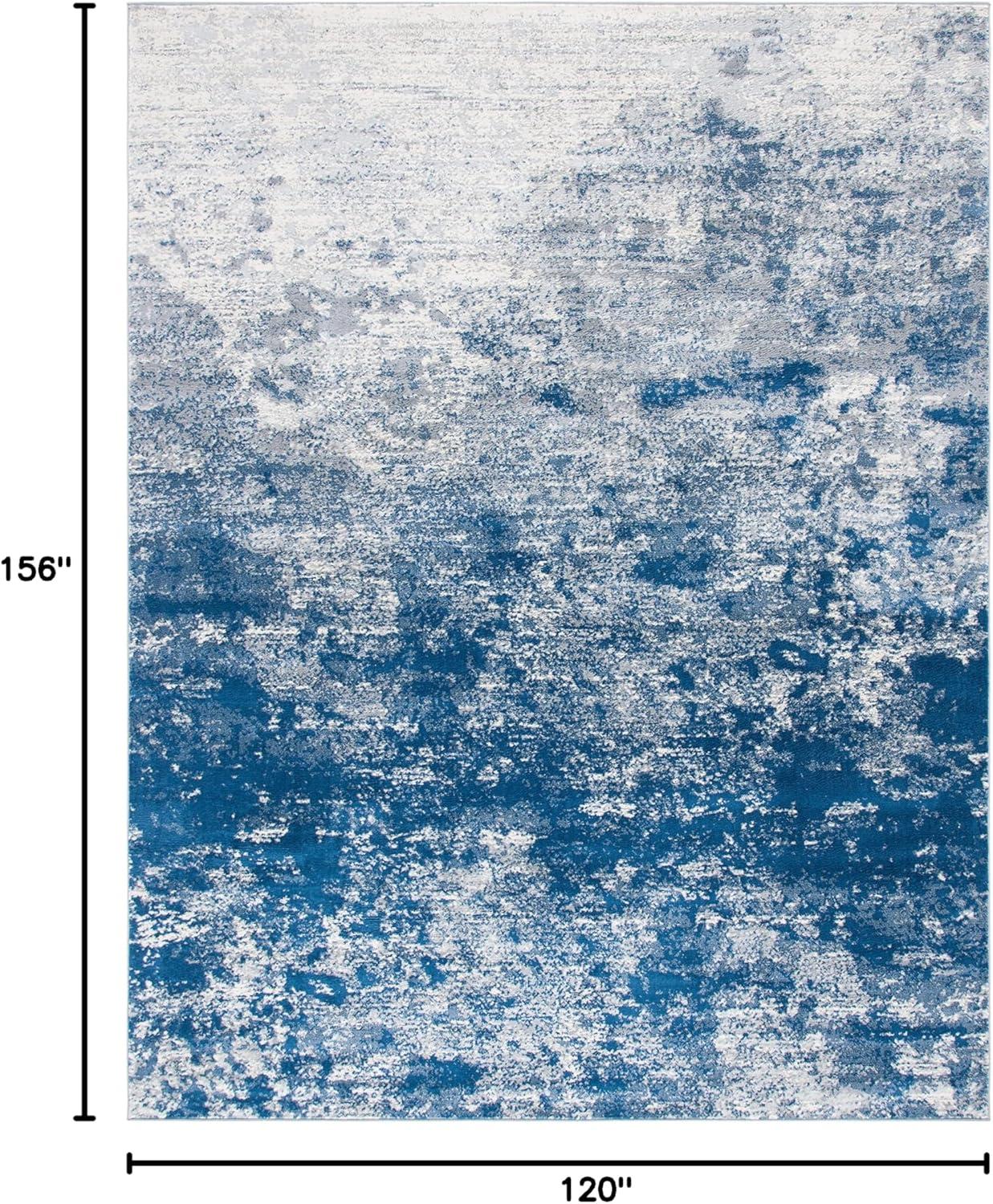 image:imageSAFAVIEH Brentwood Collection Area Rug 9 x 12 Grey amp Ivory Modern Abstract Design NonShedding amp Easy Care Ideal for High Traffic Areas in Living Room Bedroom BNT822HGreyNavy