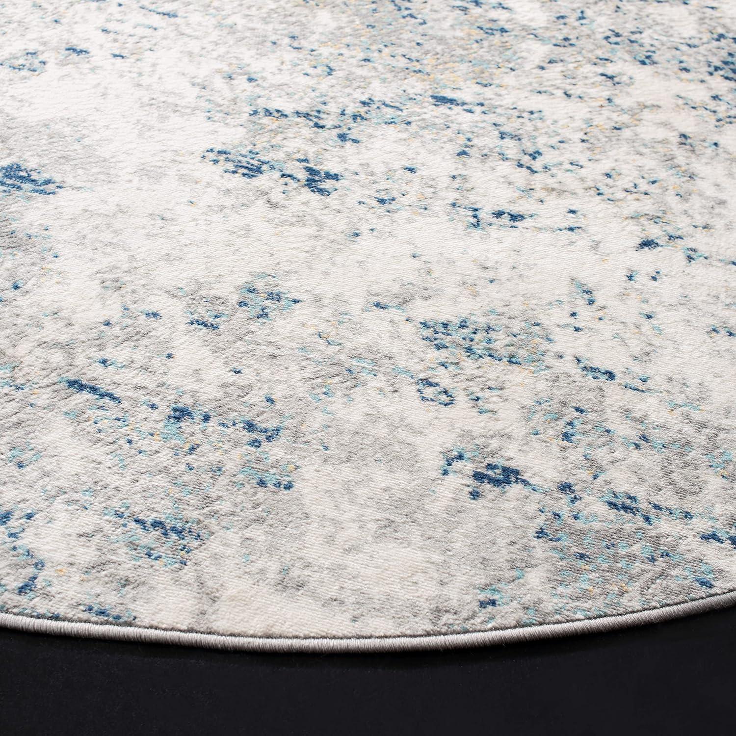 image:imageSAFAVIEH Brentwood Collection Area Rug 9 x 12 Grey amp Ivory Modern Abstract Design NonShedding amp Easy Care Ideal for High Traffic Areas in Living Room Bedroom BNT822HLight Grey Blue