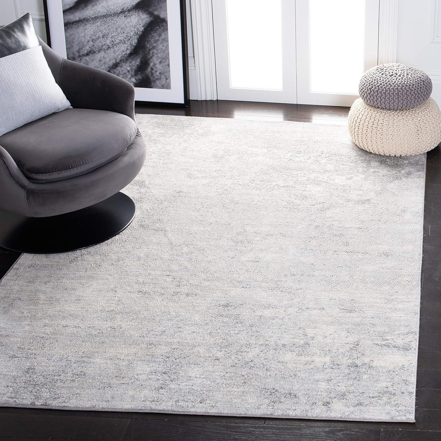 image:imageSAFAVIEH Brentwood Collection Area Rug 9 x 12 Grey amp Ivory Modern Abstract Design NonShedding amp Easy Care Ideal for High Traffic Areas in Living Room Bedroom BNT822HIvoryGrey