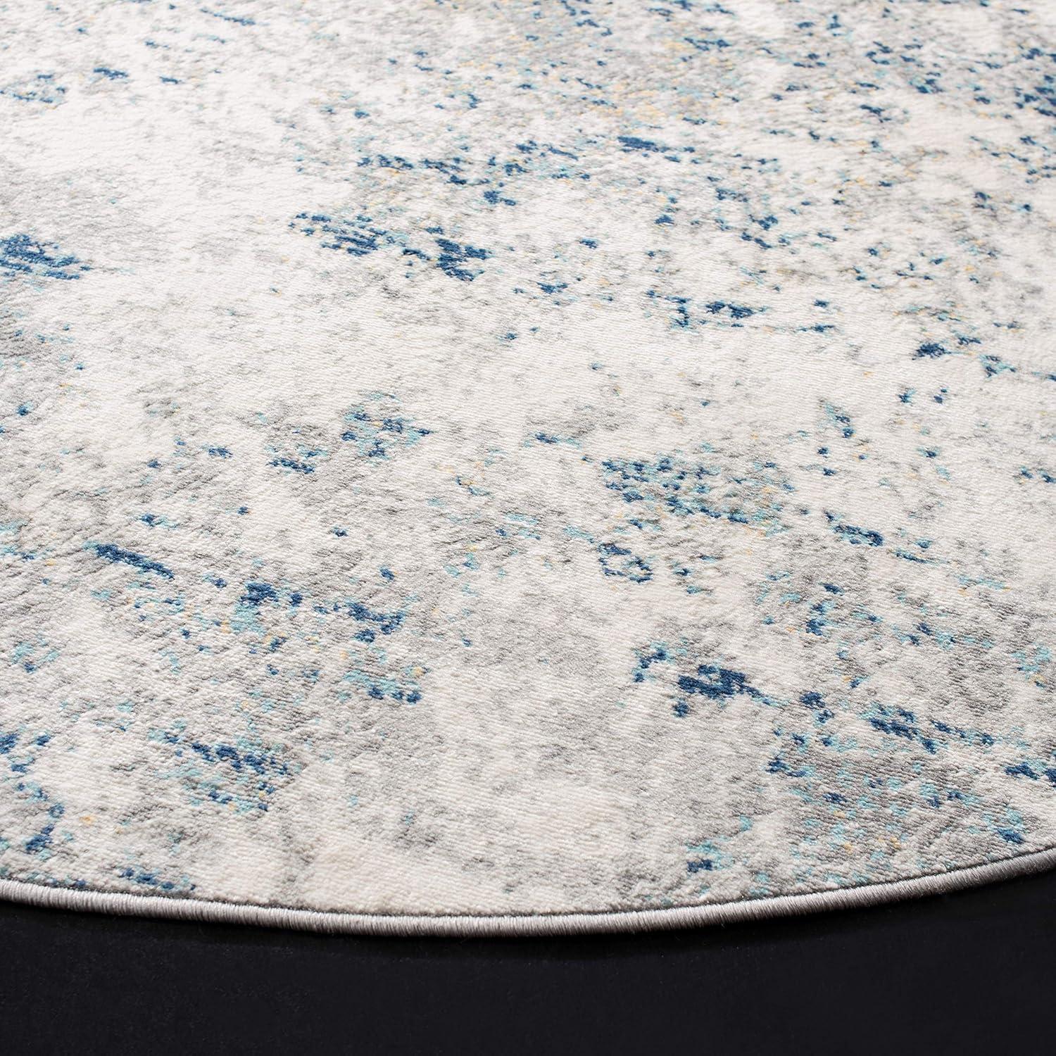 image:imageSAFAVIEH Brentwood Collection Area Rug 9 x 12 Grey amp Ivory Modern Abstract Design NonShedding amp Easy Care Ideal for High Traffic Areas in Living Room Bedroom BNT822HLight Grey Blue