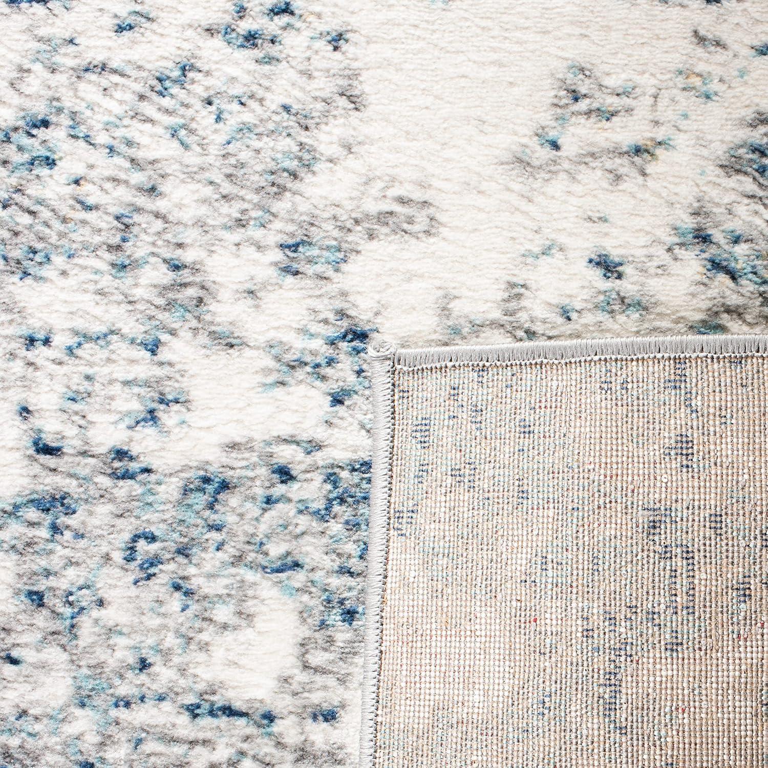 image:imageSAFAVIEH Brentwood Collection Area Rug 9 x 12 Grey amp Ivory Modern Abstract Design NonShedding amp Easy Care Ideal for High Traffic Areas in Living Room Bedroom BNT822HLight Grey Blue