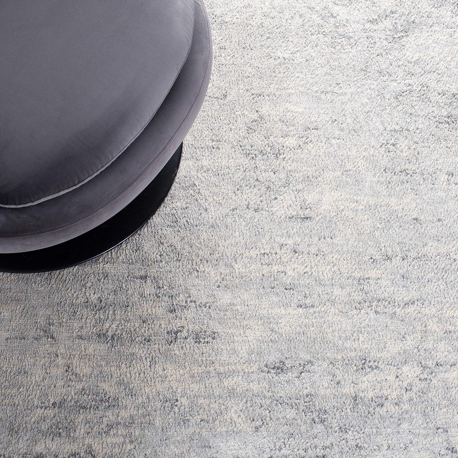 image:imageSAFAVIEH Brentwood Collection Area Rug 9 x 12 Grey amp Ivory Modern Abstract Design NonShedding amp Easy Care Ideal for High Traffic Areas in Living Room Bedroom BNT822HIvoryGrey