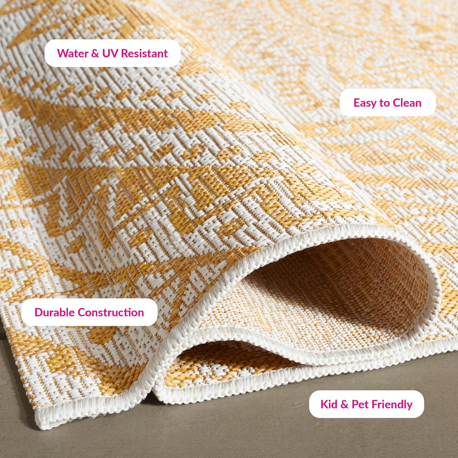 image:imageSAFAVIEH Courtyard Collection 8 x 10 BeigeBrown CY8734 IndoorOutdoor Patio Backyard Mudroom AreaRugIvoryGold