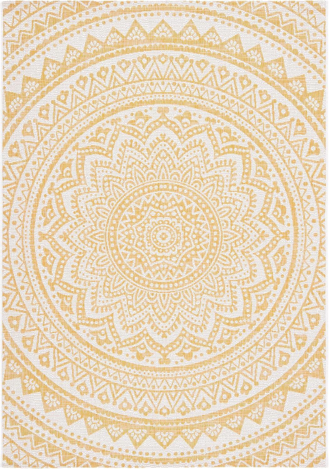 image:imageSAFAVIEH Courtyard Collection 8 x 10 BeigeBrown CY8734 IndoorOutdoor Patio Backyard Mudroom AreaRugIvoryGold