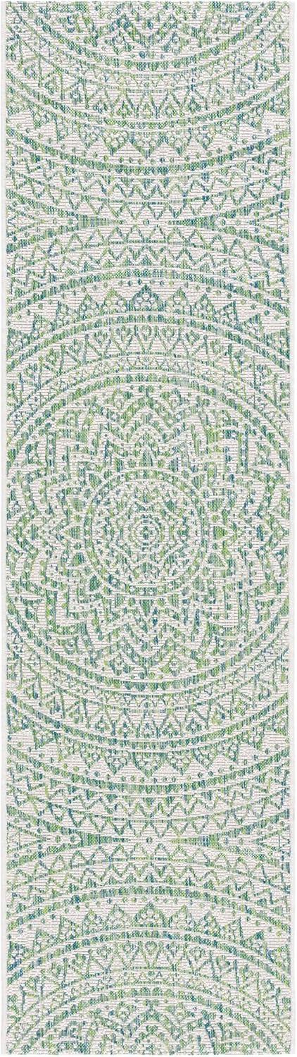 image:imageSAFAVIEH Courtyard Collection 8 x 10 BeigeBrown CY8734 IndoorOutdoor Patio Backyard Mudroom AreaRugIvoryGreen