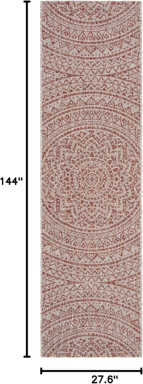 image:imageSAFAVIEH Courtyard Collection 8 x 10 BeigeBrown CY8734 IndoorOutdoor Patio Backyard Mudroom AreaRugLight BeigeTerracotta