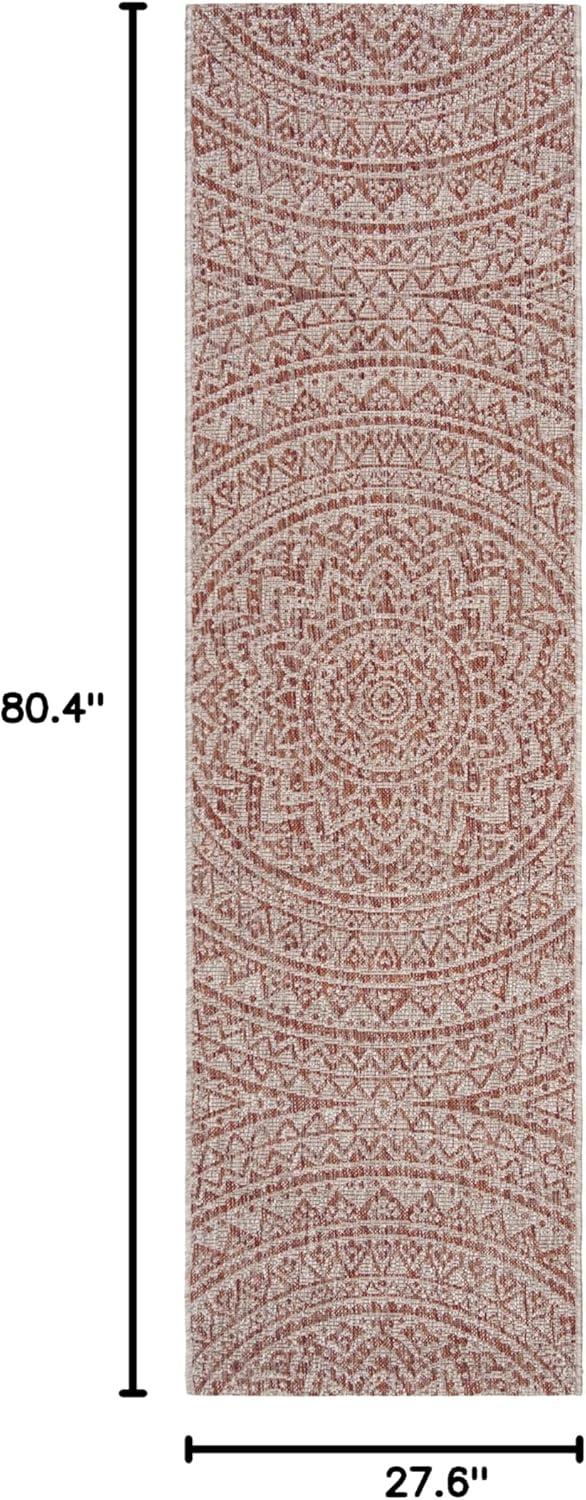 image:imageSAFAVIEH Courtyard Collection 8 x 10 BeigeBrown CY8734 IndoorOutdoor Patio Backyard Mudroom AreaRugLight BeigeTerracotta