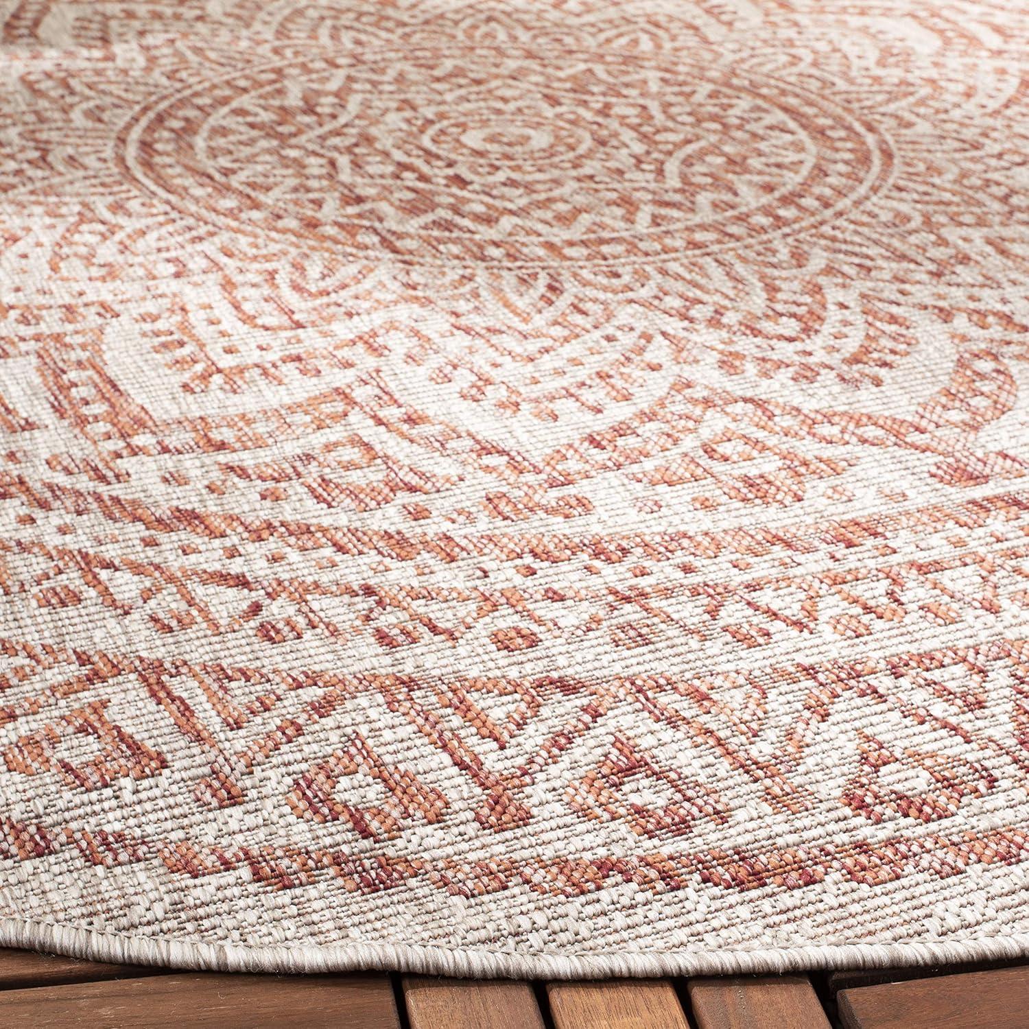 image:imageSAFAVIEH Courtyard Collection 8 x 10 BeigeBrown CY8734 IndoorOutdoor Patio Backyard Mudroom AreaRugLight BeigeTerracotta