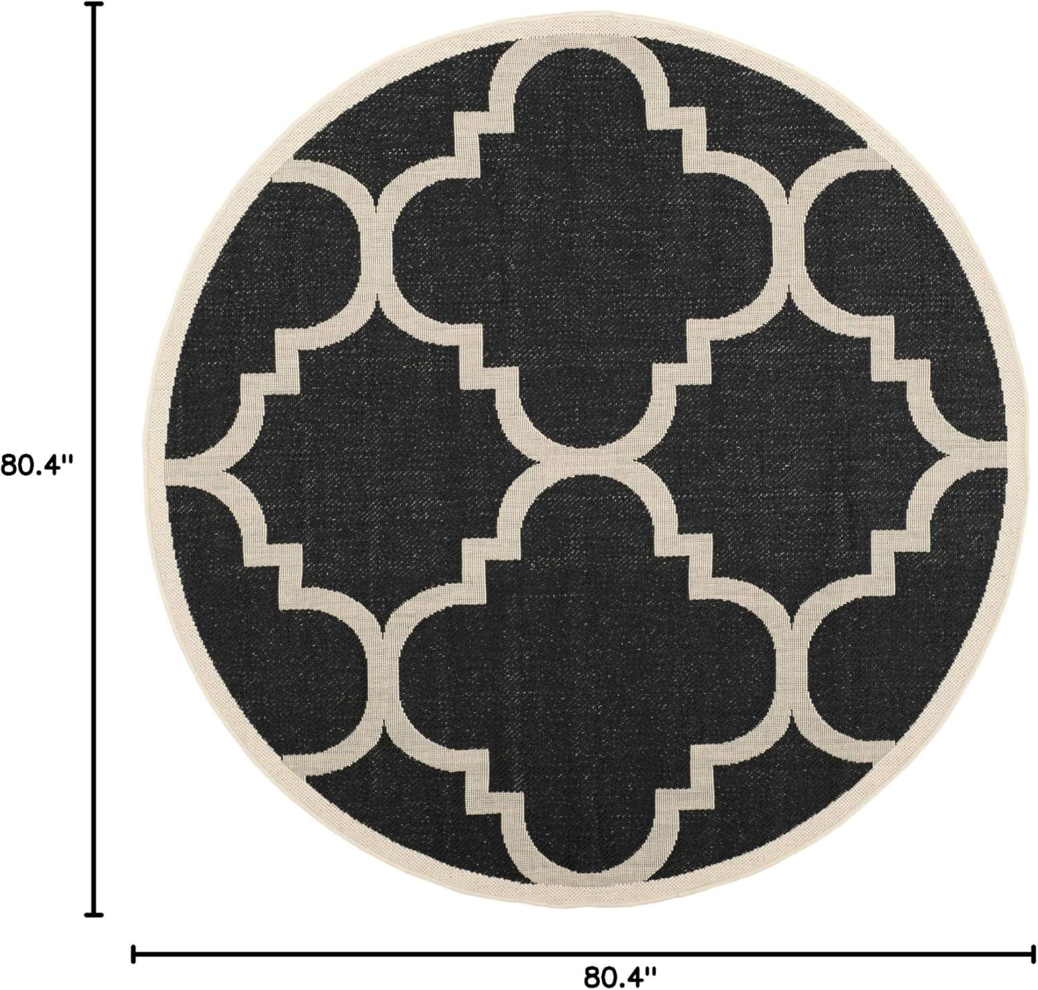 image:imageSAFAVIEH Courtyard Collection 8 x 11 BlueBeige CY6243 Moroccan Trellis Indoor Outdoor Waterproof EasyCleaning Patio Backyard Mudroom AreaRugBlackBeige