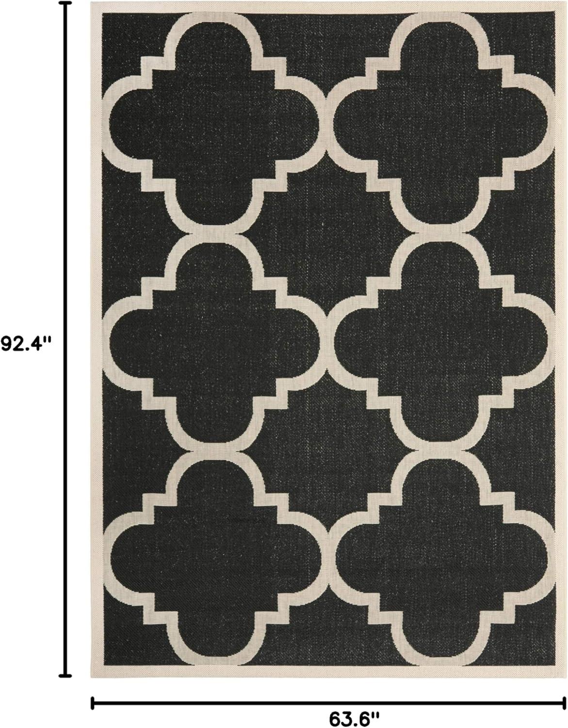 image:imageSAFAVIEH Courtyard Collection 8 x 11 BlueBeige CY6243 Moroccan Trellis Indoor Outdoor Waterproof EasyCleaning Patio Backyard Mudroom AreaRugBlackBeige