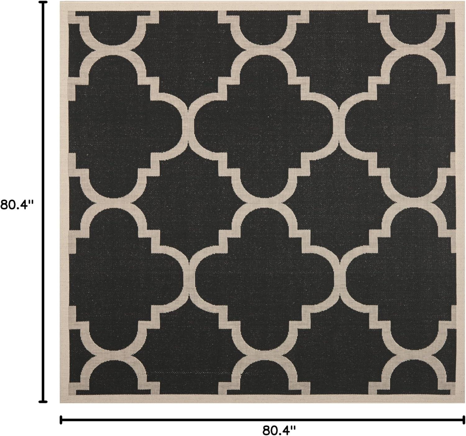 image:imageSAFAVIEH Courtyard Collection 8 x 11 BlueBeige CY6243 Moroccan Trellis Indoor Outdoor Waterproof EasyCleaning Patio Backyard Mudroom AreaRugBlackBeige