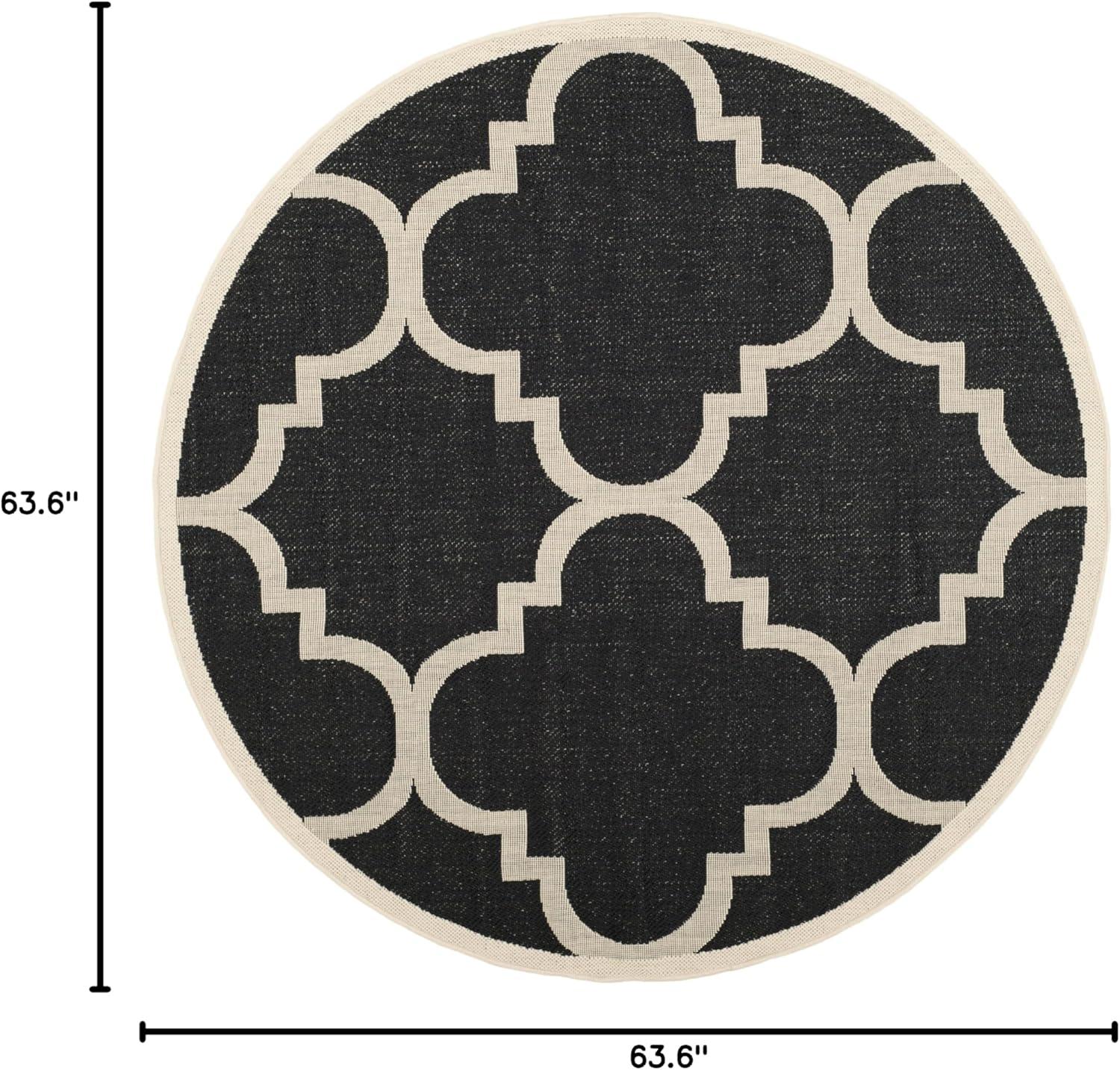 image:imageSAFAVIEH Courtyard Collection 8 x 11 BlueBeige CY6243 Moroccan Trellis Indoor Outdoor Waterproof EasyCleaning Patio Backyard Mudroom AreaRugBlackBeige