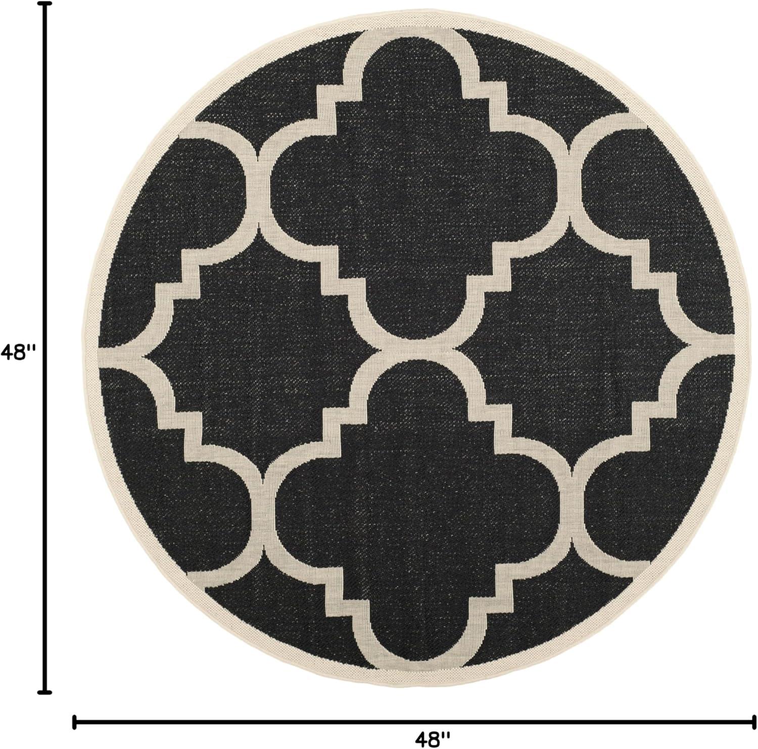 image:imageSAFAVIEH Courtyard Collection 8 x 11 BlueBeige CY6243 Moroccan Trellis Indoor Outdoor Waterproof EasyCleaning Patio Backyard Mudroom AreaRugBlackBeige