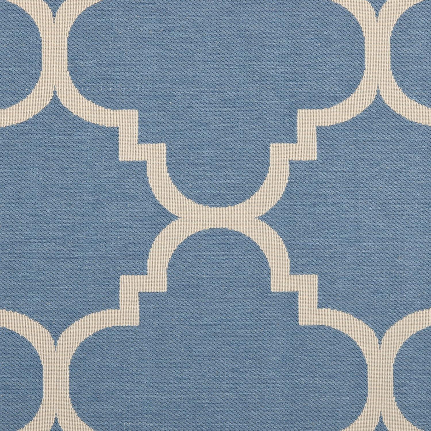 image:imageSAFAVIEH Courtyard Collection 8 x 11 BlueBeige CY6243 Moroccan Trellis Indoor Outdoor Waterproof EasyCleaning Patio Backyard Mudroom AreaRugBlueBeige