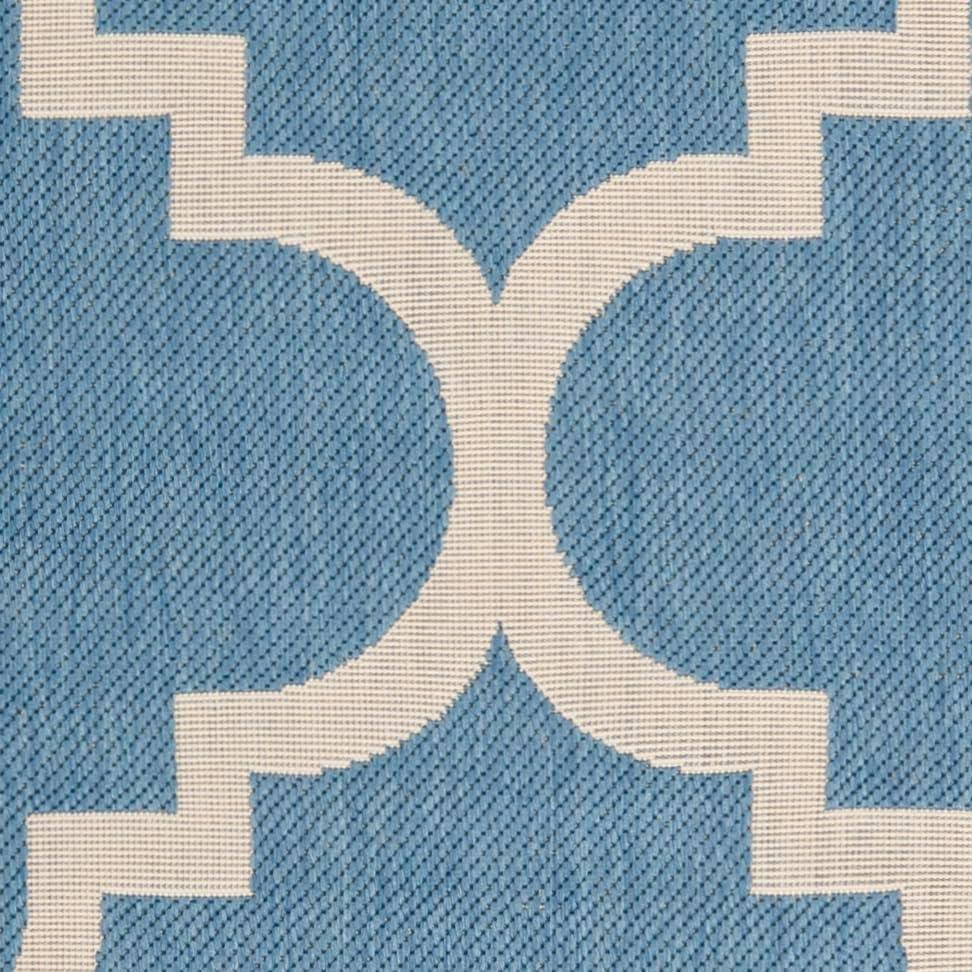 image:imageSAFAVIEH Courtyard Collection 8 x 11 BlueBeige CY6243 Moroccan Trellis Indoor Outdoor Waterproof EasyCleaning Patio Backyard Mudroom AreaRugBlueBeige